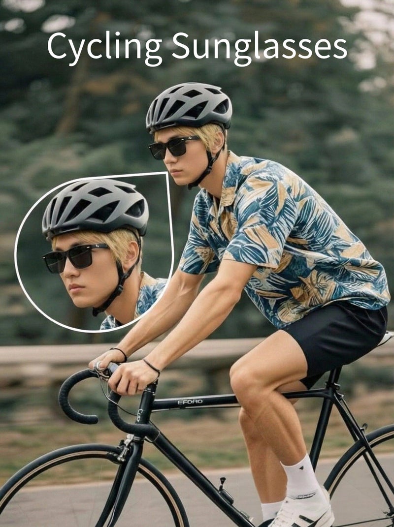 Police Cycling Glasses Classic Fashion Sunglasses Black Framed with UV Lenses - Image 2